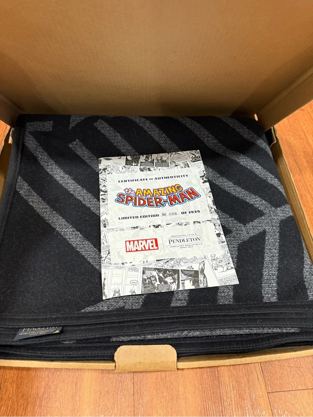 Pendleton Marvel SPIDER-MAN Limited Edition Wool BLANKET#358